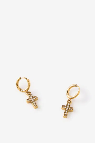 Cotton On Waterproof Charm Hoop Earring In Gold