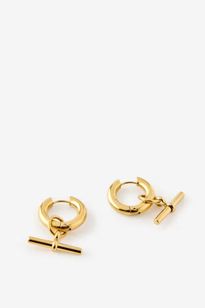 Cotton On Waterproof Charm Hoop Earring In Gold