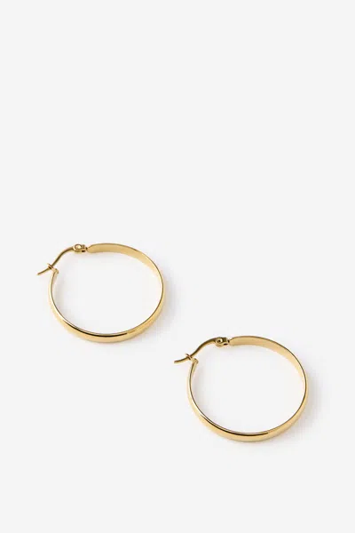 Cotton On Waterproof Large Hoop Earring In Gold