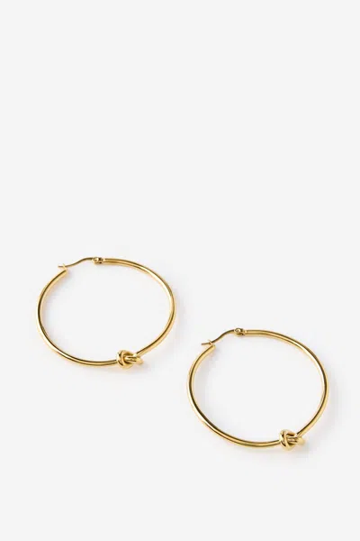 Cotton On Waterproof Large Hoop Earring In Gold