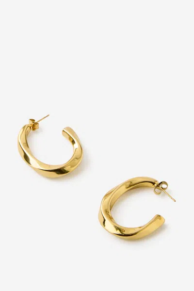 Cotton On Waterproof Large Hoop Earring In Gold