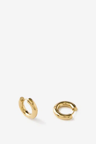Cotton On Waterproof Mid Hoop Earring In Gold