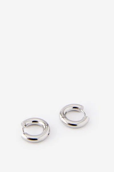 Cotton On Waterproof Mid Hoop Earring In Metallic
