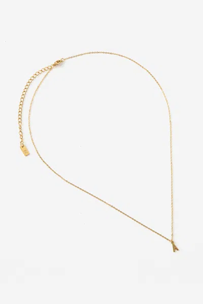 Cotton On Waterproof Pendant Necklace In Gold Initial A Classic Fine Chain