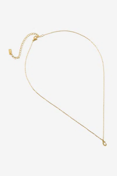 Cotton On Waterproof Pendant Necklace In Gold Initial C Classic Fine Chain