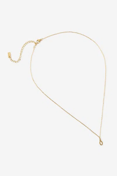 Cotton On Waterproof Pendant Necklace In Gold Initial O Classic Fine Chain