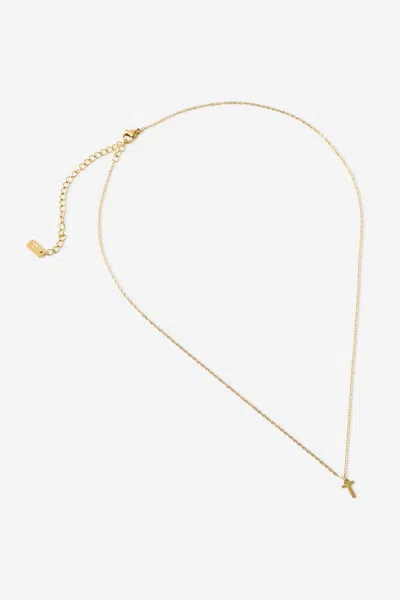 Cotton On Waterproof Pendant Necklace In Gold Initial T Classic Fine Chain