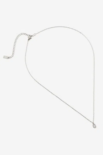Cotton On Waterproof Pendant Necklace In Silver Initial G Classic Fine Chain