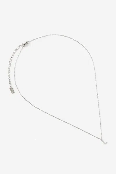 Cotton On Waterproof Pendant Necklace In Silver Initial L Classic Fine Chain