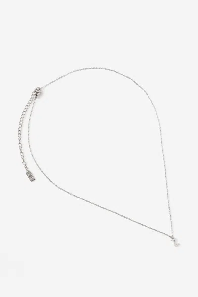 Cotton On Waterproof Pendant Necklace In Silver Initial Z Classic Fine Chain