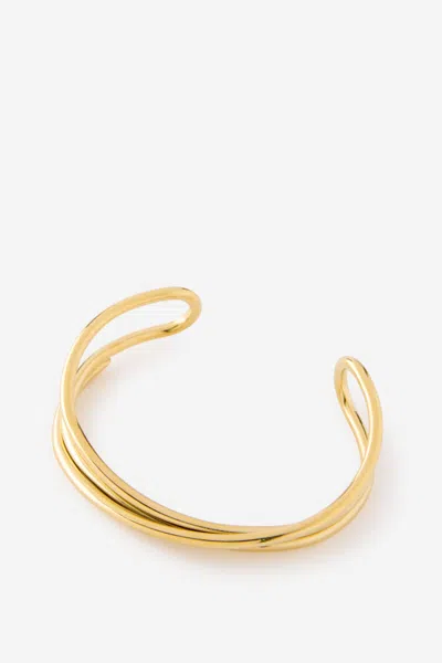 Cotton On Waterproof Single Bangle In Gold Double Crossover Cuff