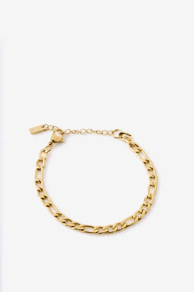 Cotton On Waterproof Single Bracelet In Gold Figaro Chain