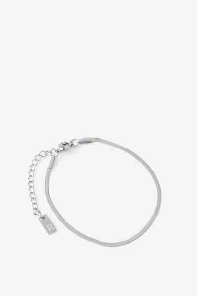 Cotton On Waterproof Single Bracelet In Silver Fine Snake Chain