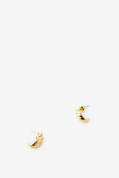 Cotton On Waterproof Small Charm Earring In Gold Croissant