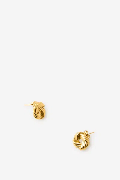Cotton On Waterproof Small Charm Earring In Gold Knot