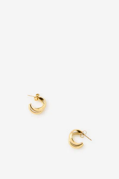 Cotton On Waterproof Small Hoop Earring In Gold Crossover