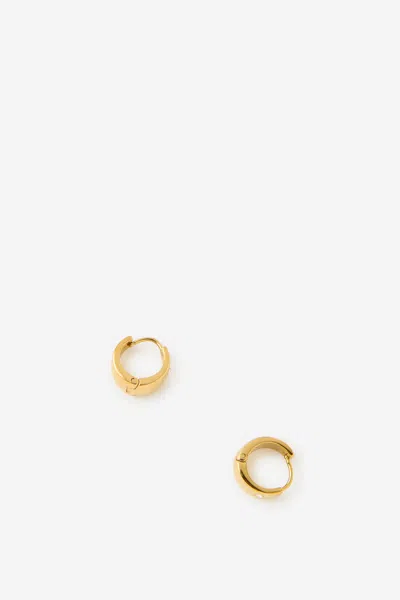 Cotton On Waterproof Small Hoop Earring In Gold Dome Dia
