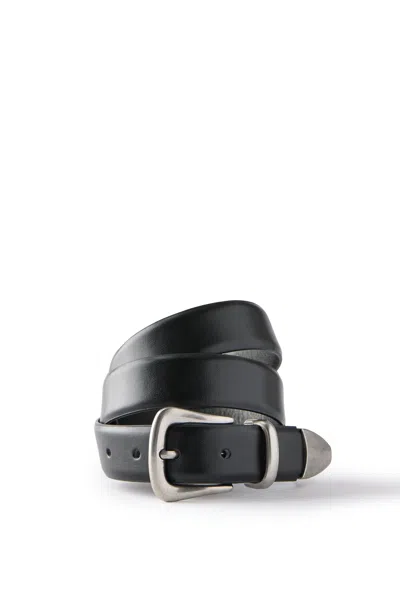 Cotton On Western Belt In Black/burnished Silver
