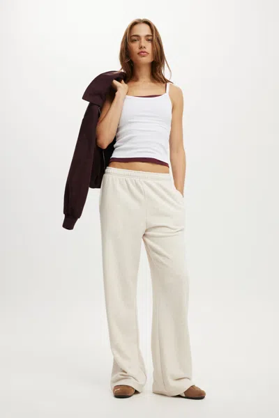 Cotton On Wide Leg Sweatpant In Oatmeal Marle