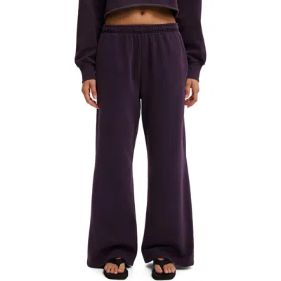 Cotton On Wide Leg Sweatpant In Purple