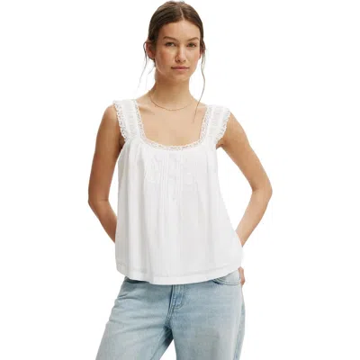 Cotton On Willa Babydoll Top In White