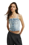 Cotton On Willow Denim Corset In Blue