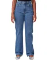 Cotton On Women's Curvy Stretch Straight Jeans In Sea Blue