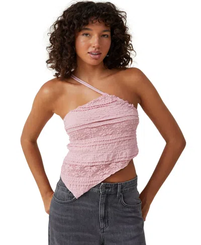 Cotton On Women's Eden Asymmetric Tie Back Cami In Pink