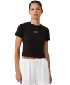 COTTON ON WOMEN'S FITTED GRAPHIC LONGLINE T-SHIRT