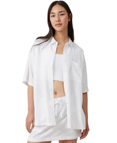 Cotton On Women's Haven Short Sleeve Shirt In White