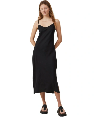Cotton On Women's Haven Slip Midi Dress In Black