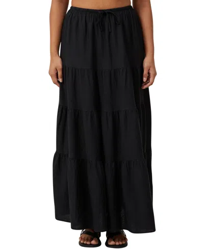 Cotton On Women's Haven Tiered Maxi Skirt In Black