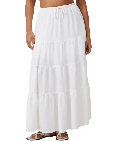 Cotton On Women's Haven Tiered Maxi Skirt In White