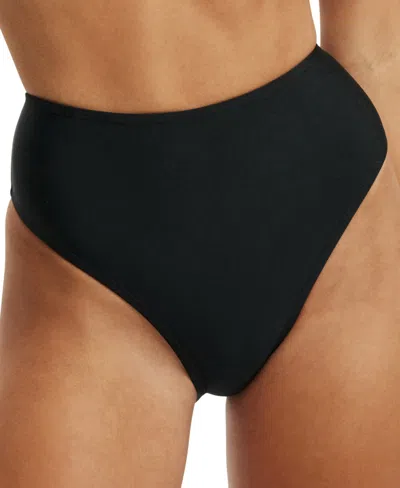 Cotton On Women's High-waisted Cheeky Bikini Bottoms In Black Shimmer