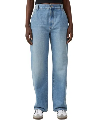 Cotton On Women's Loose Straight Jean In Bells Blue