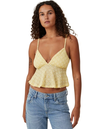 Cotton On Women's Luna Babydoll Cami Top In Soft Butter