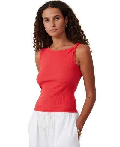 Cotton On Women's Margot Off The Shoulder Tank Top In Fiery Red