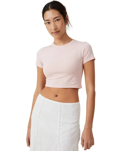 Cotton On Women's Micro Crop Tee In Pink