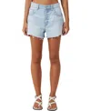 Cotton On Women's Original Cut Off Denim Short In Blue Rip