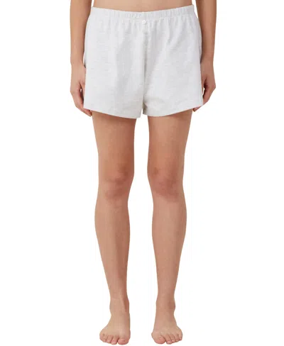 Cotton On Women's Peached Jersey Short In Light Gray Marle
