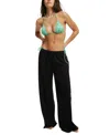 Cotton On Women's Ribbed Pull-on Wide-leg Cover-up Pants In Black