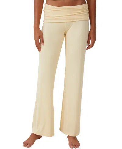 Cotton On Women's Sleep Recovery Roll Waist Pajama Pant In Beige