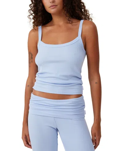 Cotton On Women's Sleep Recovery Scoop Neck Pajama Cami Top In Blue