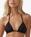 Cotton On Women's Solid Slider Triangle Bikini Top In Black