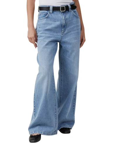 Cotton On Women's Super Baggy Jean In Breeze Blue Worn