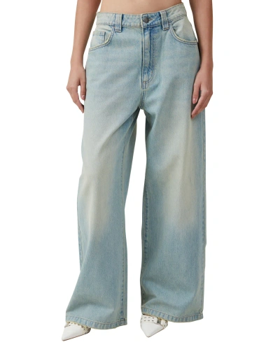 Cotton On Women's Super Baggy Jean In Sunfaded Blue
