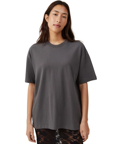 Cotton On Women's The Boxy Oversized T-shirt In Graphite