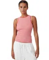 COTTON ON WOMEN'S THE ONE RIB RACER TANK TOP
