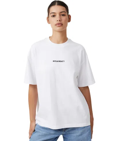 Cotton On Women's The Premium Boxy Graphic T-shirt In White