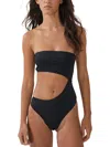 Cotton On Womens Cut-out Bandeau One-piece Swimsuit In Black